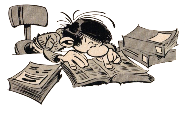 Illustration of Gaston Lagaffe by André Franquin.